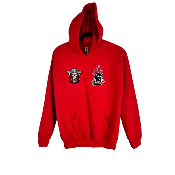 Retro Pirate Skeleton Halloween Grunge Punk Hoodie Patches Kid L Preppy Classic - Picture 1 of 13